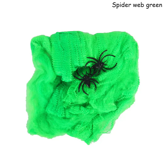 Stretchy Artificial Spider Web – Halloween Party & Haunted House Decoration