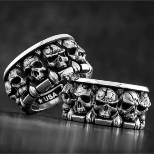 Retro Domineering Skull Ring – Cool Unisex Street Style Accessory