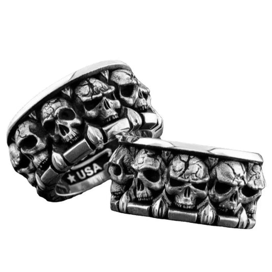 Retro Domineering Skull Ring – Cool Unisex Street Style Accessory