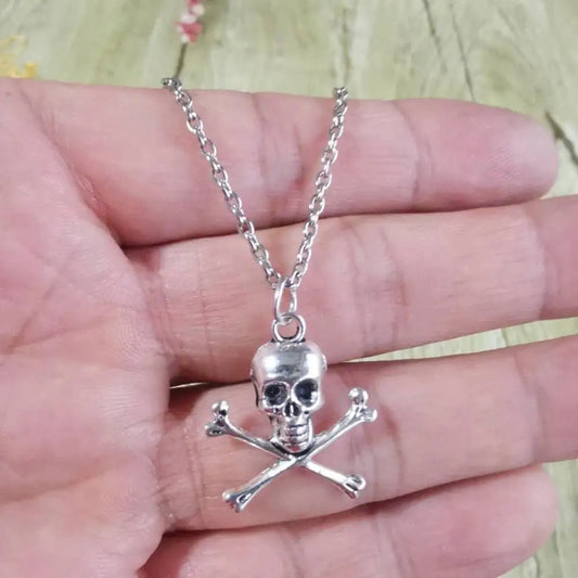 Skull Pendant Necklace – Vintage Grunge Choker for Women & Men